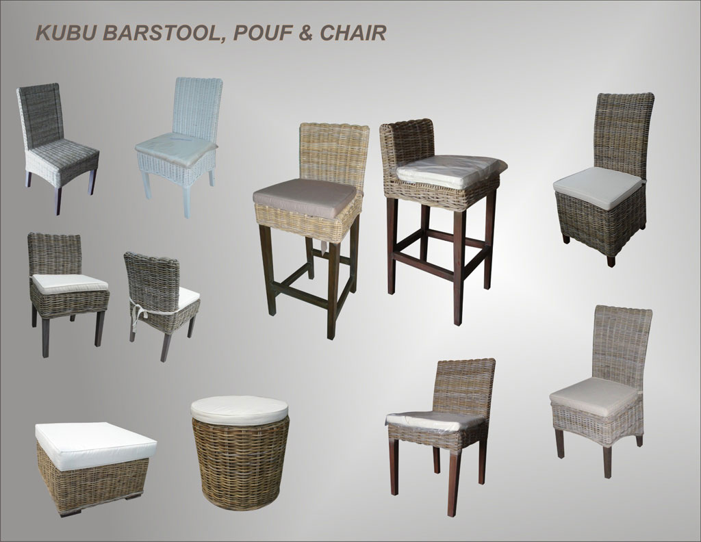 Barstool, Pouf, and Chair